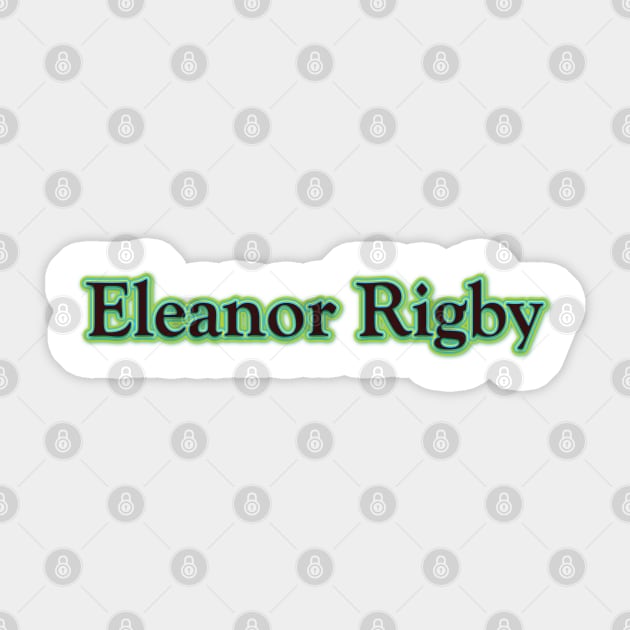 Eleanor Rigby (The Beatles) Sticker by QinoDesign